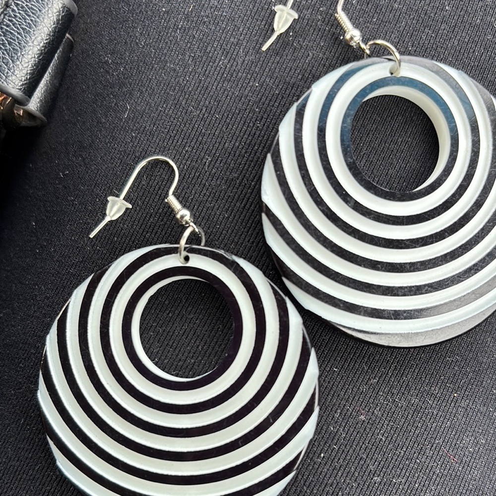 Affordable Fashion Finds Monochrome Striped Earrings